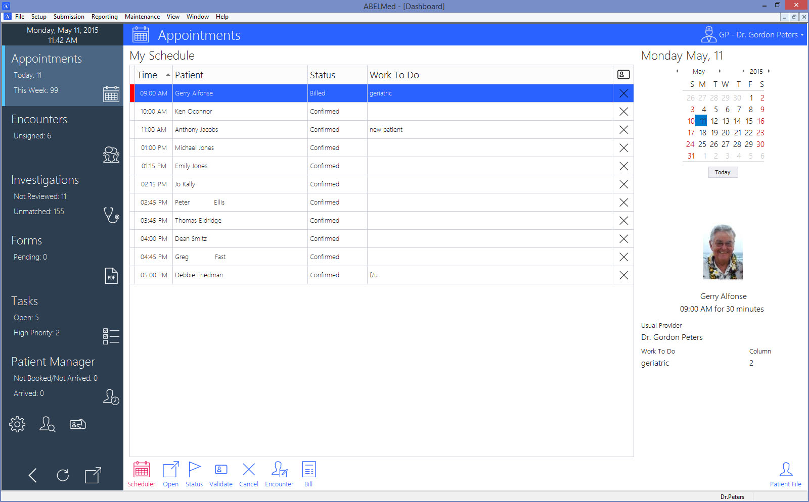 dashboard appointments